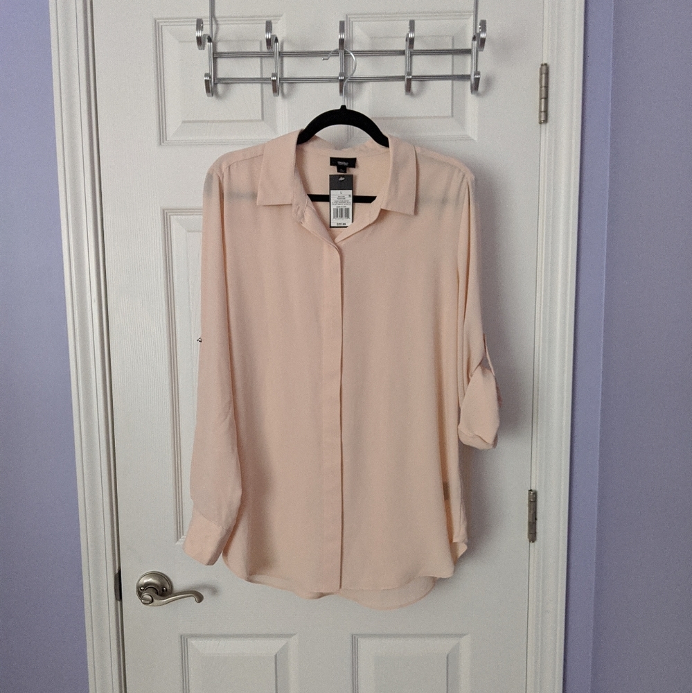 Mossimo buttonless button down shirt